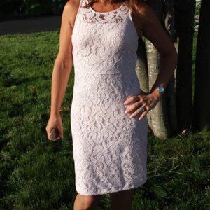Lace Illusion Sheath Dress 0/2